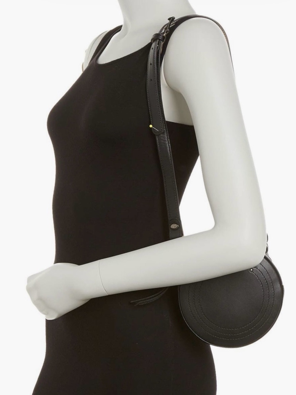 LONGCHAMP Circle Black Leather Shoulder/Belt Bag